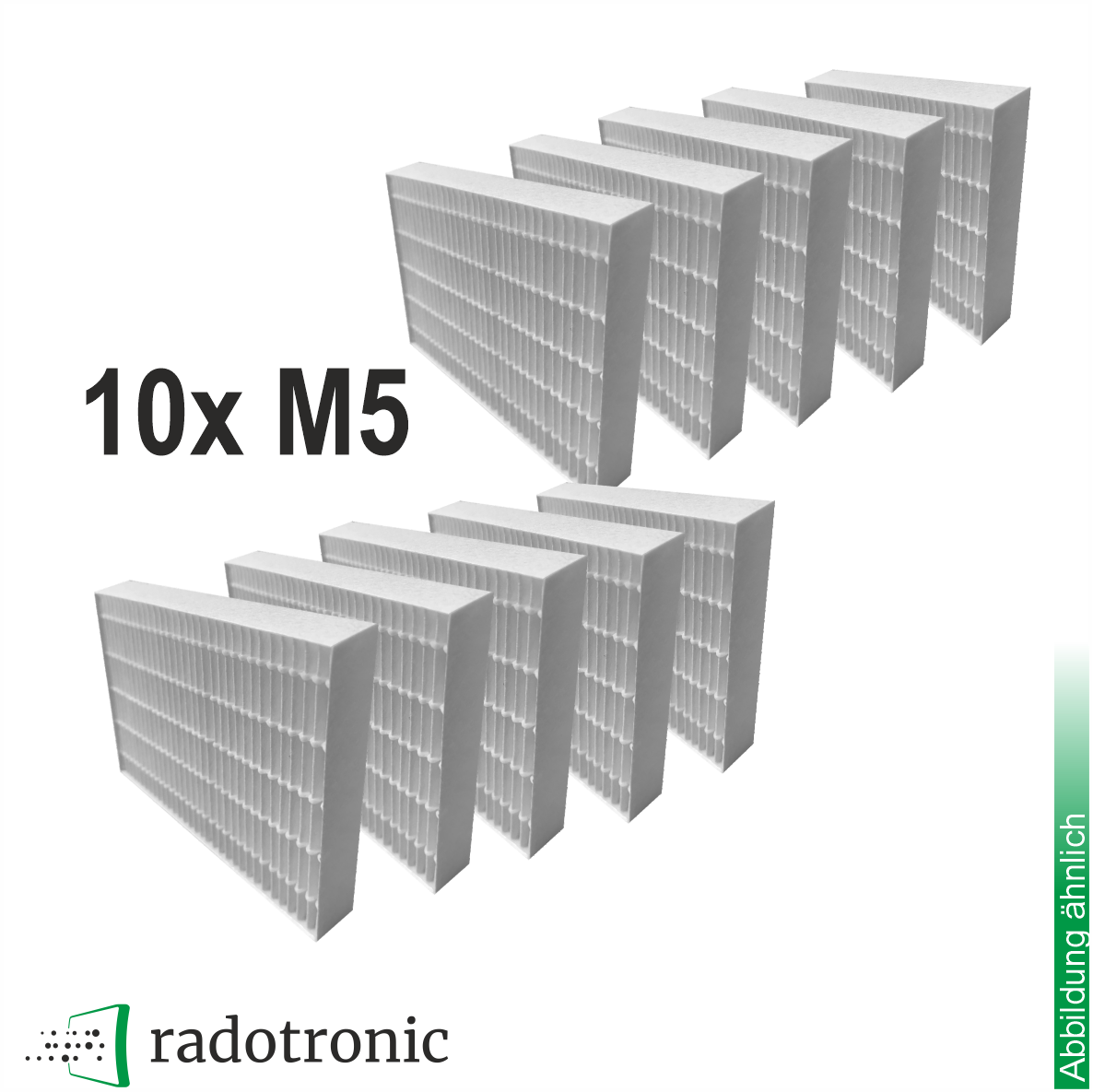5x Ersatzfilter-Set für Bosch Vent V4000CC (5x M5 Außenluftfilter + 5x M5 Abluftfilter)