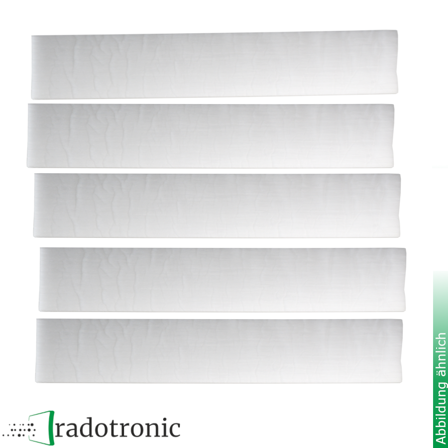 5x Filtermatte 250x1300x10mm für Zuluft- Abluftelemente ISO Coarse 50% (G4) 5x Filtermatte 250x1300x10mm für Zuluft- Abluftelemente ISO Coarse 50% (G4)