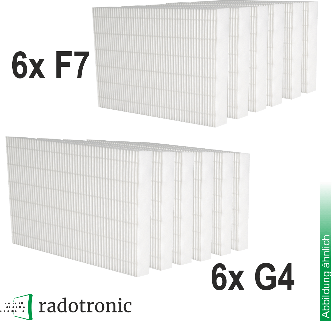 6x Ersatzfilter-Set für Pichler LG 100 (6x Außenluftfilter + 6x Abluftfilter)
