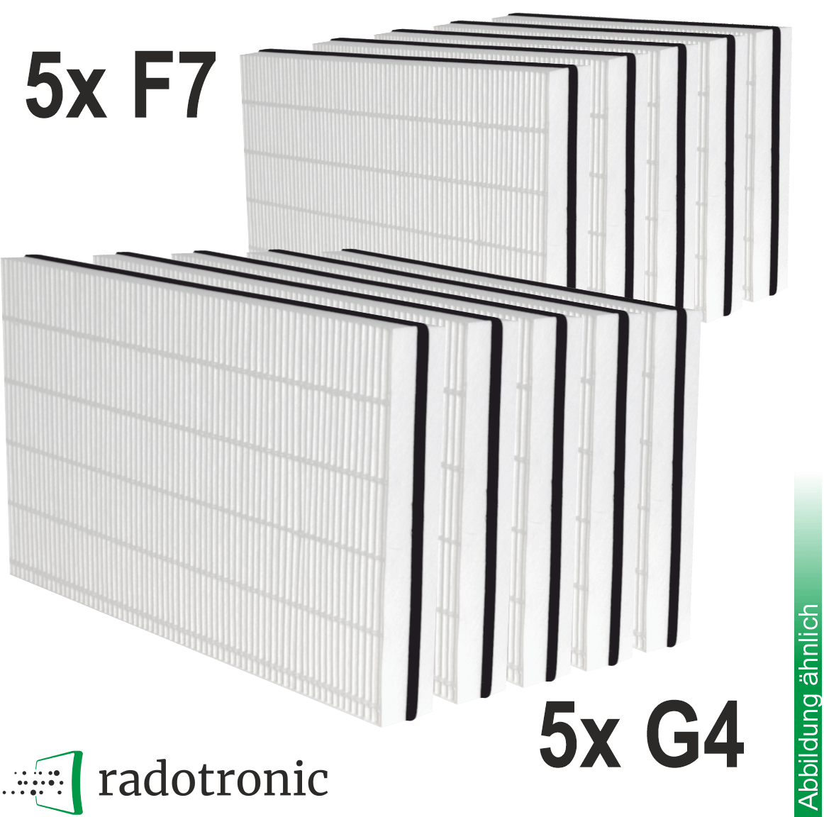 5x Ersatz-Kompaktfilter-Set Systemair Save VSC 200 (5xM5+5xF7)