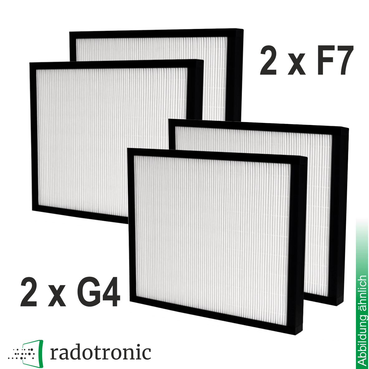 2x Ersatzfilter-Set für AEREX Reco-Boxx 1000 Flat (G4 + F7)