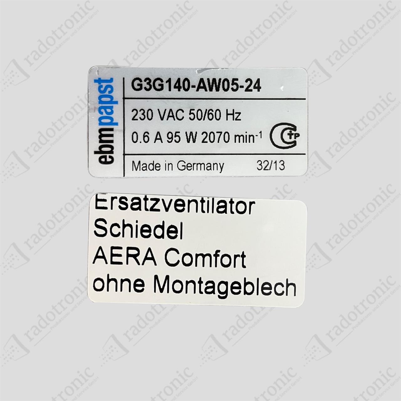 AERA Comfort Ersatzventilator G3G 140 Druckkonstant