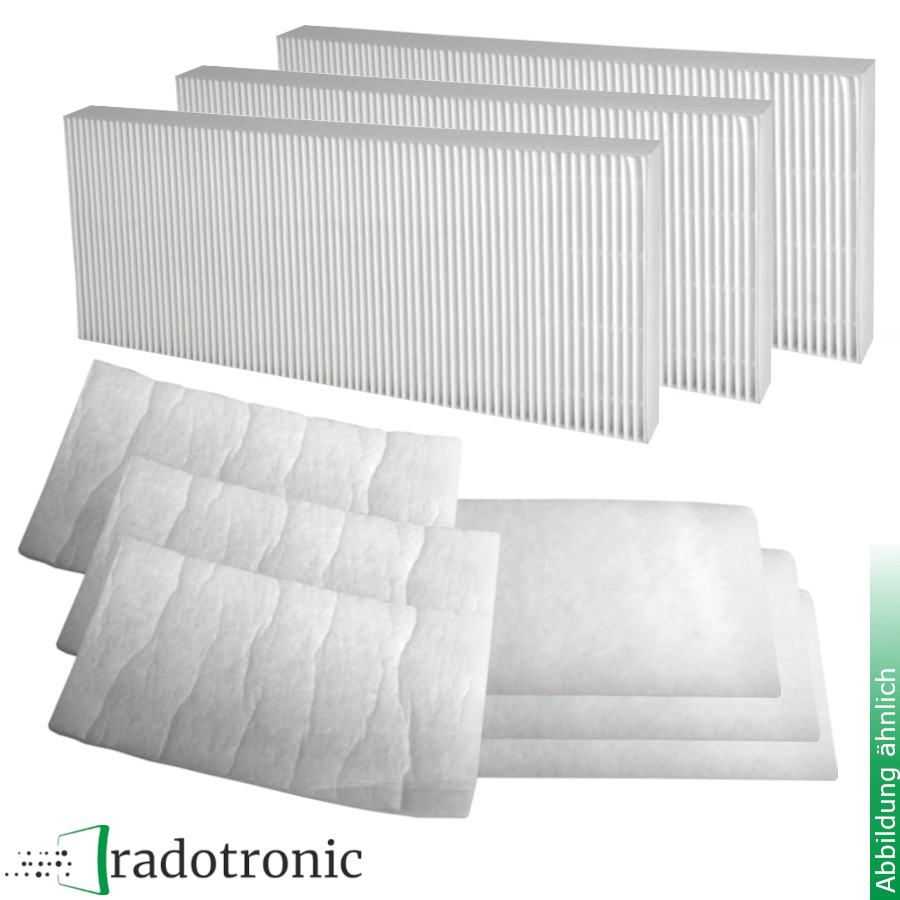 3x Ersatzluftfilter-Set Helios KWL EC 450/500 ECO/ Pro/ W  (3xF7+6xG4)