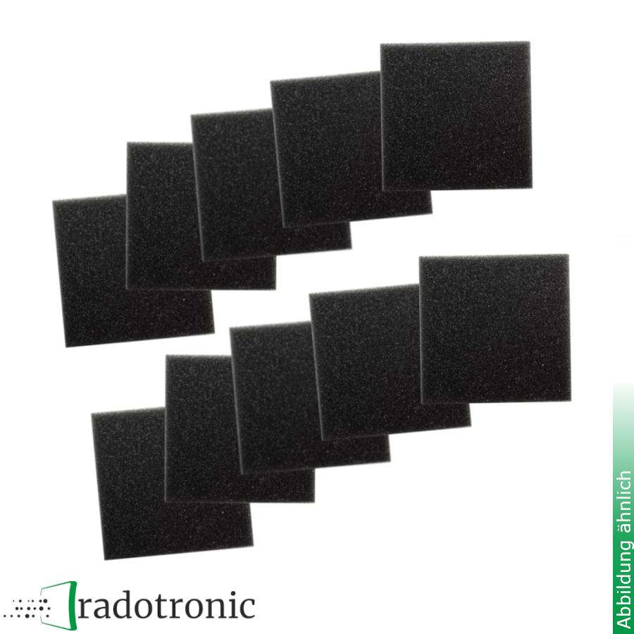 10x Ersatzfilter für AEREX HvH Zuluftelement (G2, schwarz) 10x Ersatzfilter für AEREX HvH Zuluftelement (G2, schwarz)