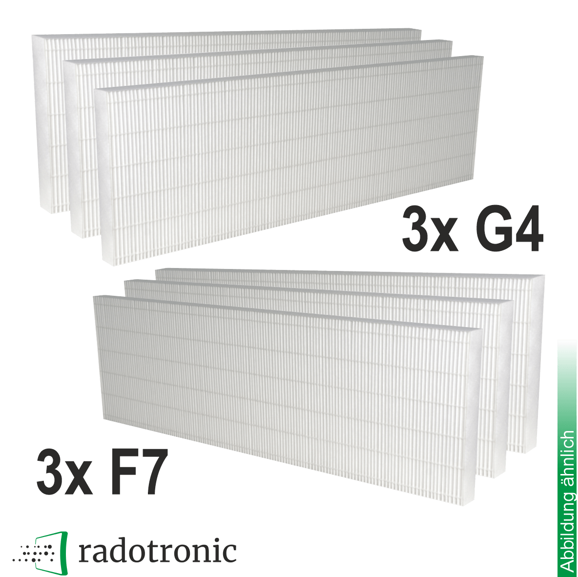 3x Ersatzfilter-Set Viessmann Vitovent 200-W/300-W H32E C400 (3xF7+3xG4)