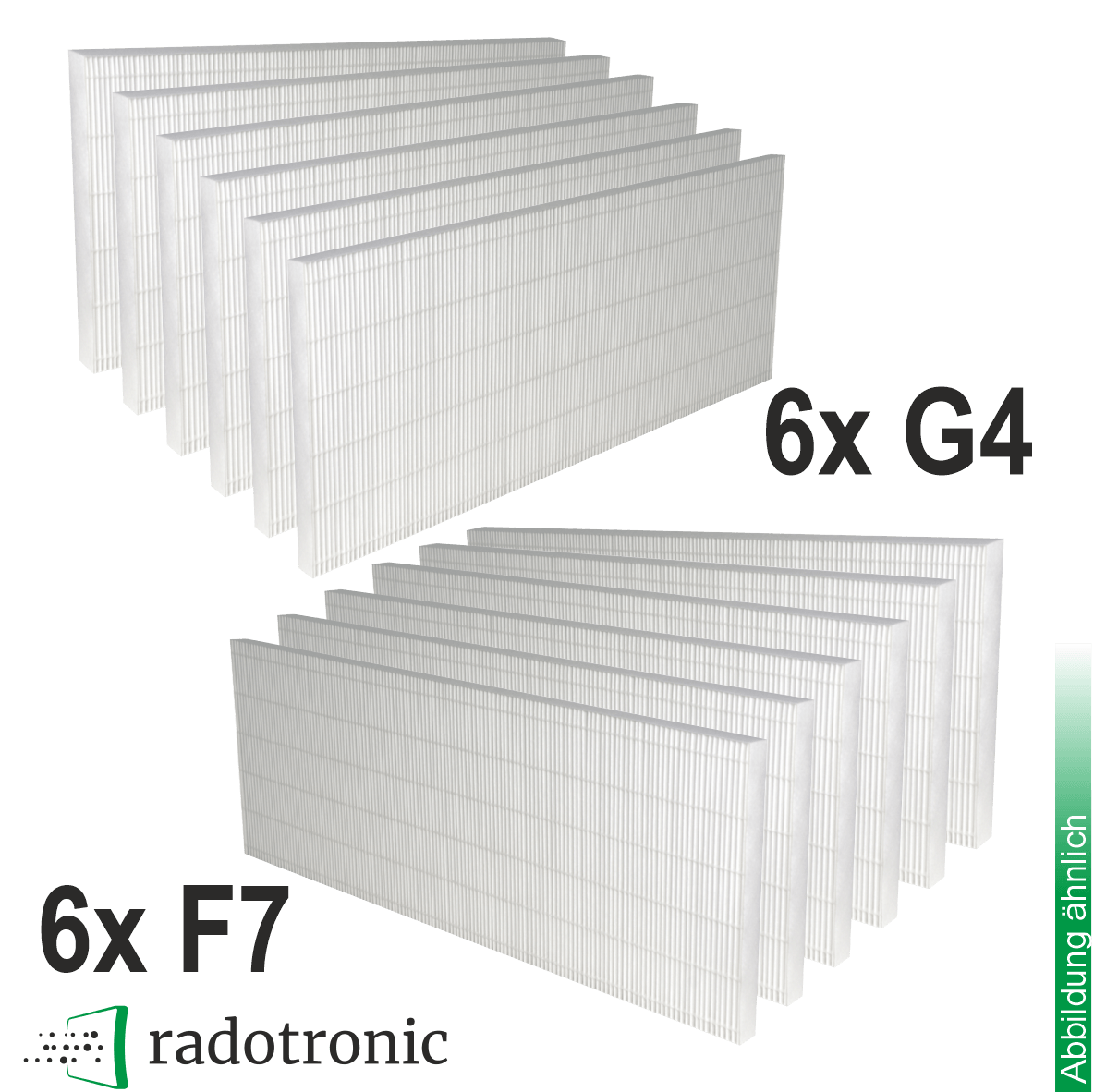 6x Ersatzfilterset für Proxon Zimmermann  FWT1, FWT2, P1, P2  (6xG4+6xF7)