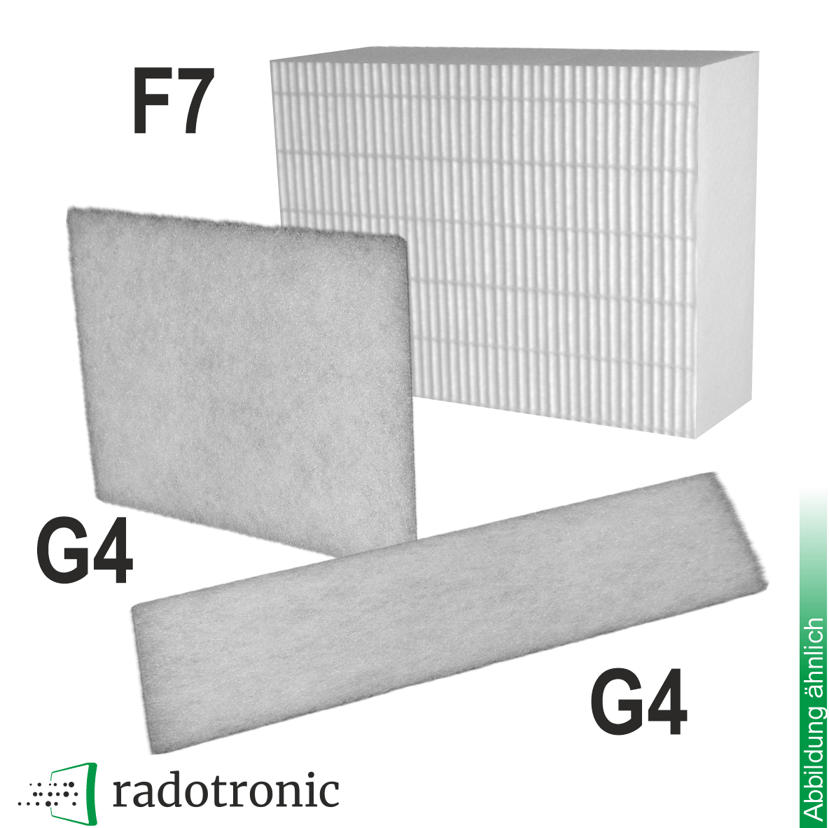 Ersatzfilter-Set Trox ROOMAIR-U-ZAS  (Außenluft- + Abluft- + Bypassfilter)