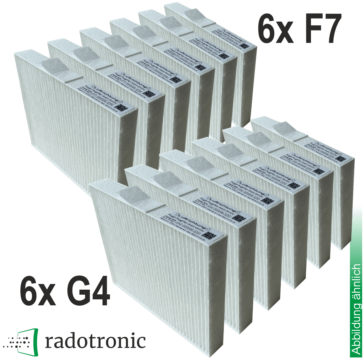 6x Ersatzfilterset / Komfortfilterset Pluggit PluggPlan PP-G4F7-1 (6xG4 + 6xF7)
