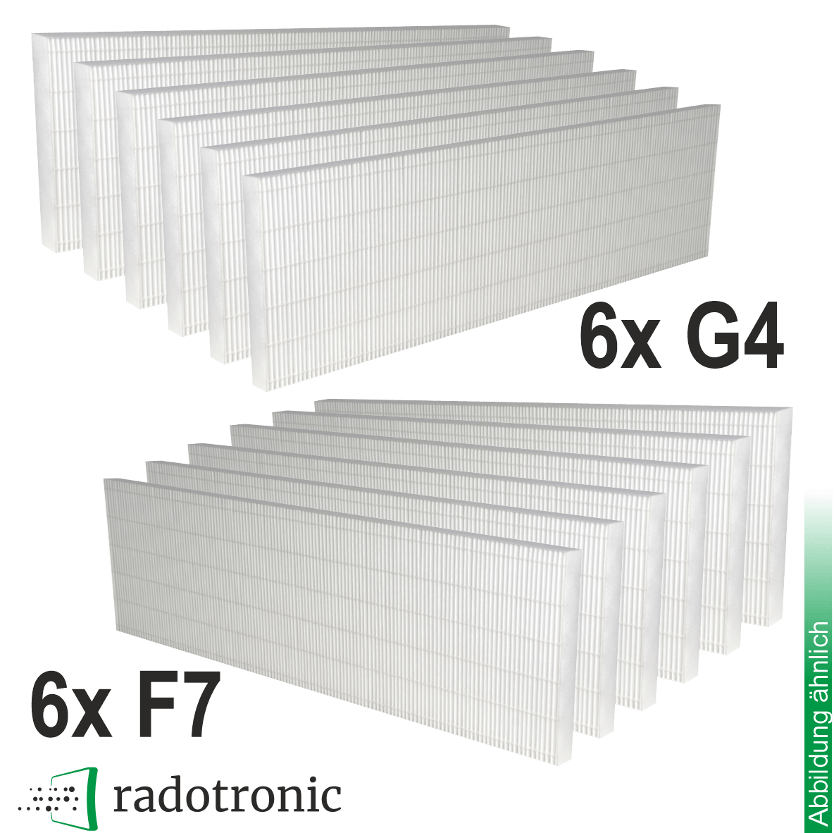 6x Ersatzfilter-Set Viessmann Vitovent 200-W/300-W H32E C400 (6xF7+6xG4)
